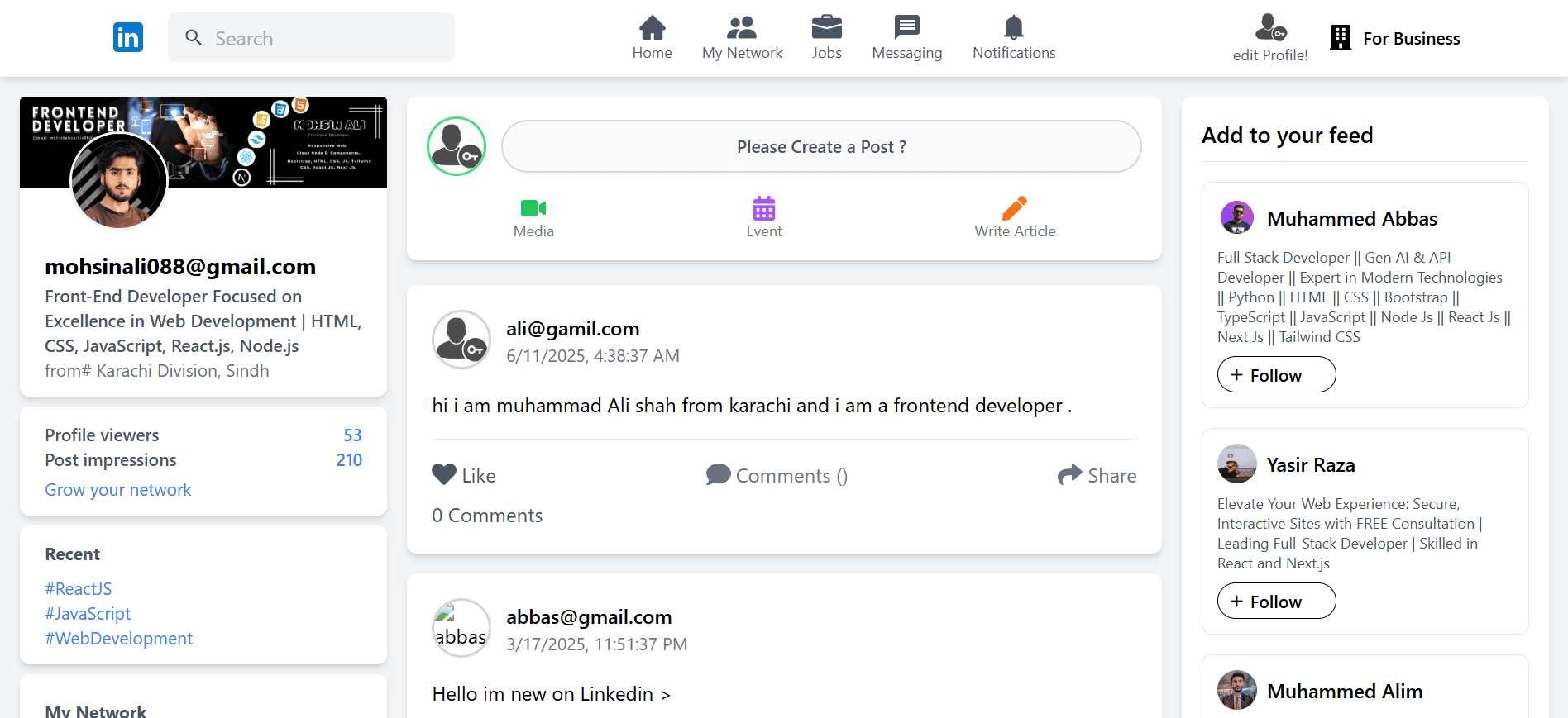 Linkedin-clone