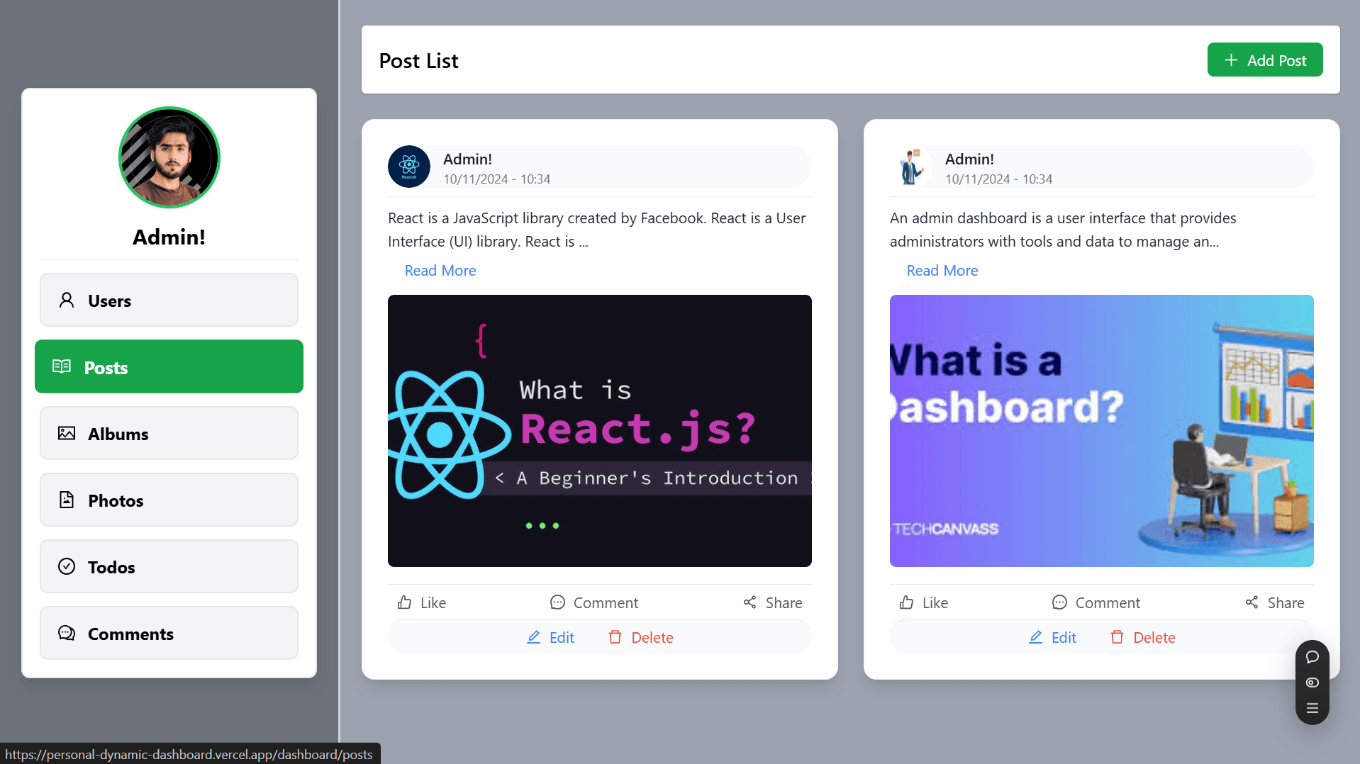 Personal-Dynamic-Dashboard